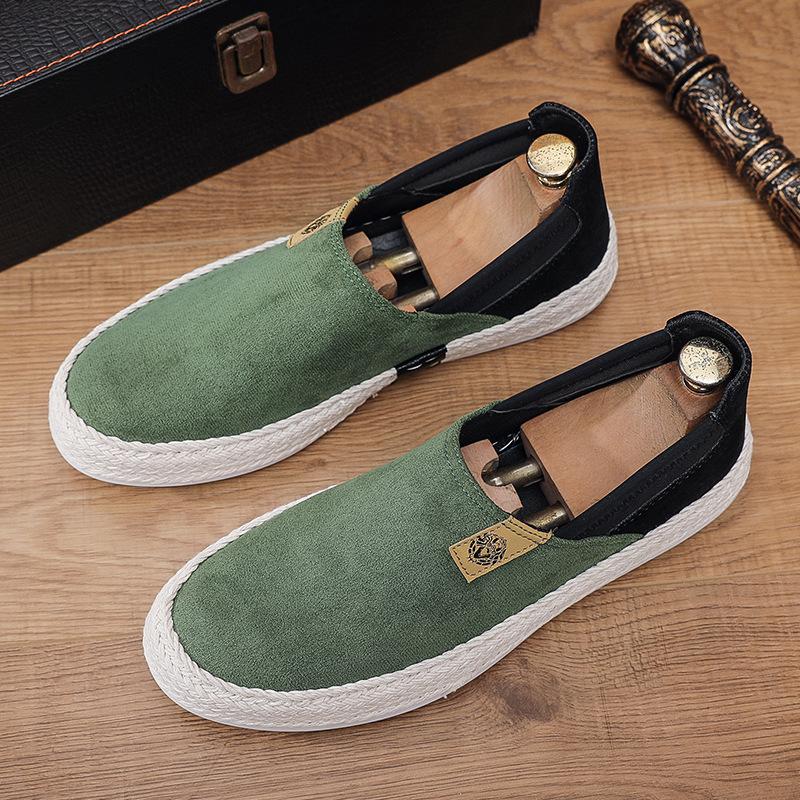 

Мужская обувь, летняя, дышащая, повседневная обувь, ленивые, с одной педалью, чехлы для ног, старые пекинские тканевые туфли, льняные, с мягкой подошвой, рыбацкие туфли 44 зелёный