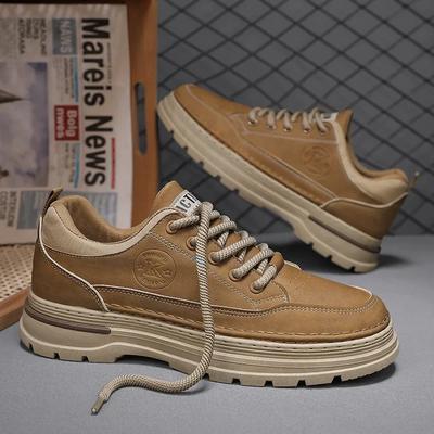 Herren Plateau Schuhe Mode Lässig Wüste Trendig Vielseitig Rutschfest Sportlich Neu Bequemer Wanderschuh Arbeitsstiefel Bota Masculina