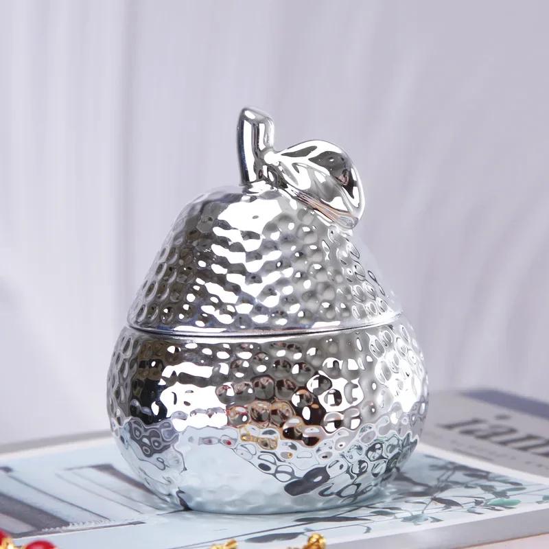 

Главная Коробка для хранения ювелирных изделий Золотая керамическая гальванизированная банка для хранения конфетная коробка кольцо шкатулка для украшений подарок декоративные банки