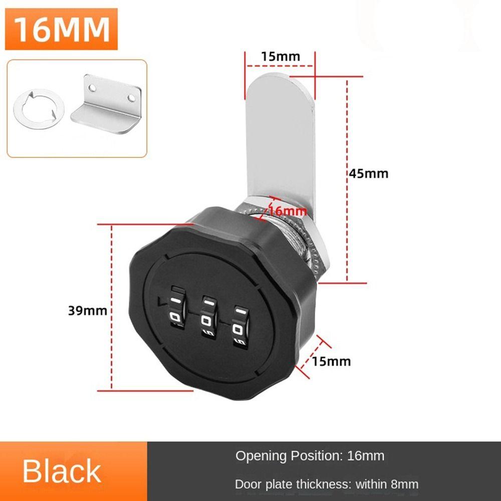 3 Digital Code Combination Lock Cupboard Drawer Cabinet Mailbox Password Locker Furniture Anti-theft Security Zinc Alloy Lock