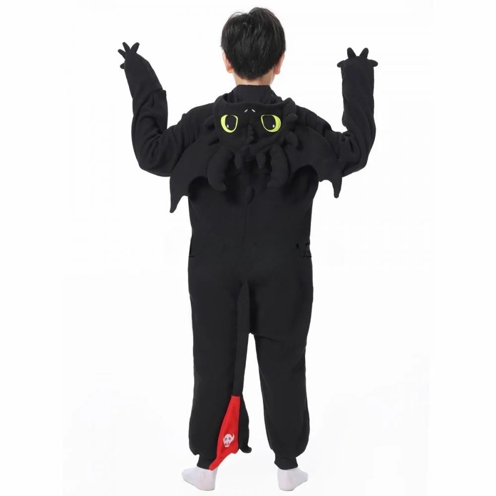 Çocuklar İçin Kigurumi Tek Parça Pijama, Çocuklar İçin Dişsiz Çizgi Film Pijama, Kız ve Erkek Çocuk Hayvan Pijama Karakterli Ev Giyimi Cosplay Parti Kostümü