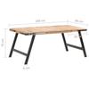 Dining Table 180 x 90 x 76 cm Solid Mango Wood