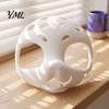 Unpainted Fursuit Mask Head Base Mask, DIY 3D Furry Animal White Therian for Halloween Cosplay Costume, Accessory