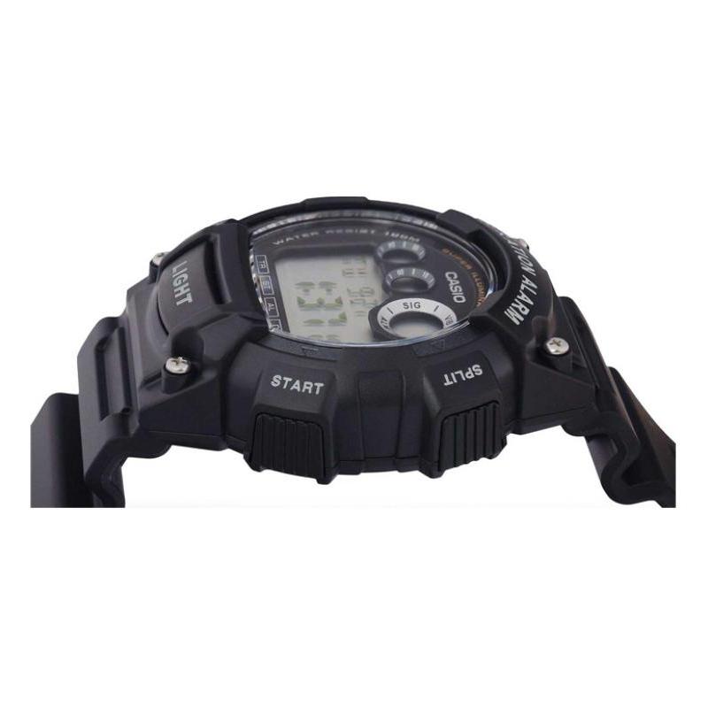 

CASIO YOUTH series-three eyes, retro trend, sports 10-year battery, 100 meters waterproof and shockproof, Quartz, , men s watch, black dial W-735H-1A чёрный