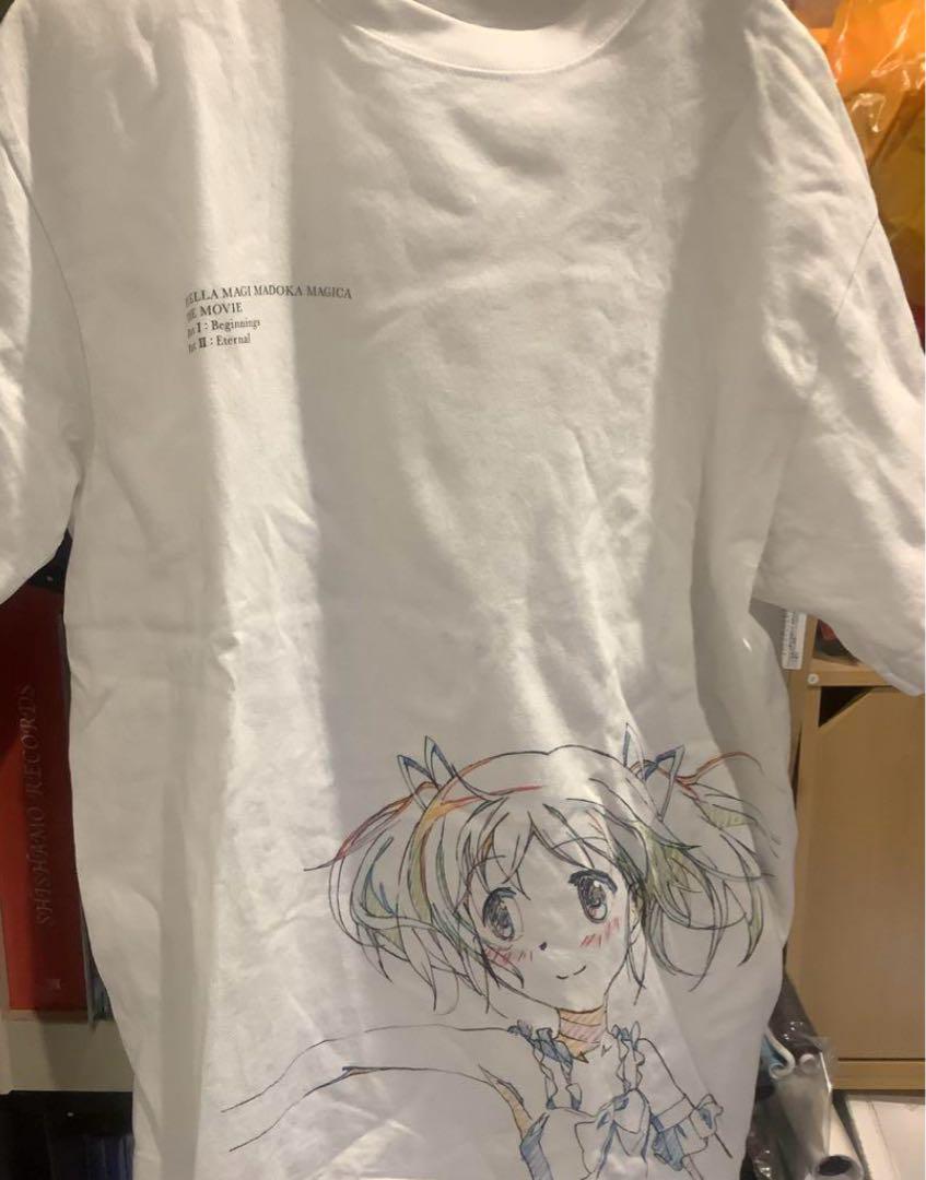 

[USED] Sold out Madoka Magi Anime Character T-shirt, size L, white