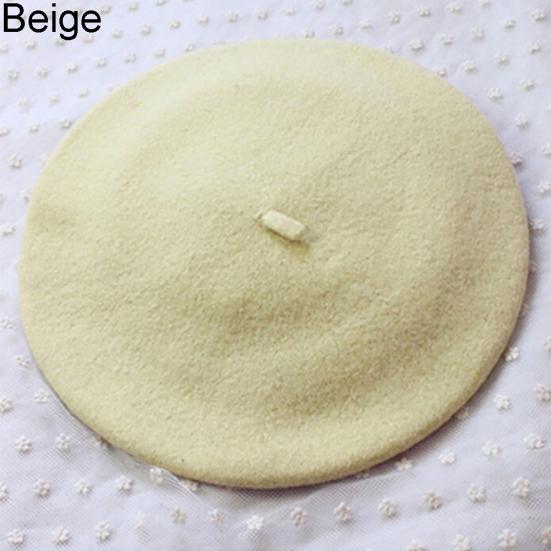 Classic Solid Color Winter French Style Beret Artist Hat Casual Women Cap Gift