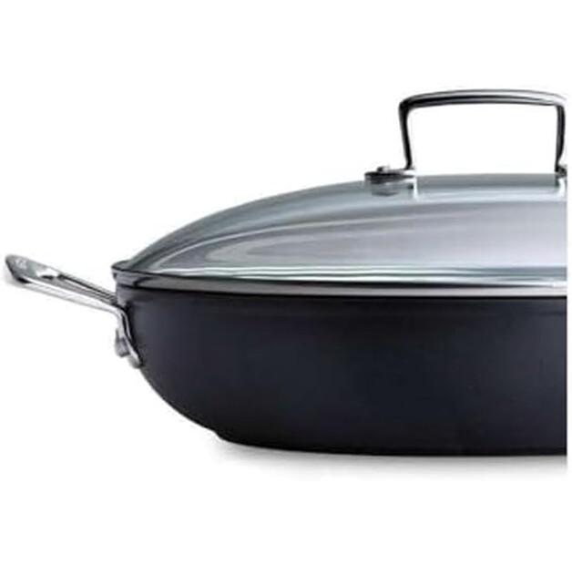 Профессиональная сковорода Le Creuset из алюминия со стеклянной крышкой 30 см (96200230000400)
