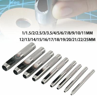Versatile Hollow Hole Punch Tool Set for DIY Leather Plastic Wood 1mm 25mm