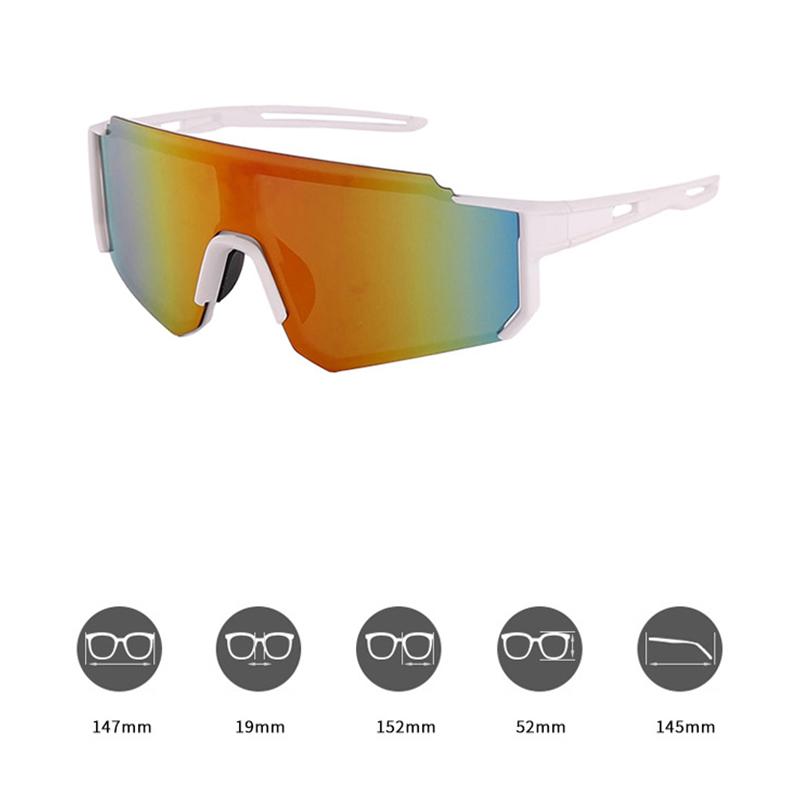 Męskie i damskie okulary rowerowe na zewnątrz Jednoczęściowe okulary przeciwwiatrowe rowerowe Okulary przeciwsłoneczne do aktywności na świeżym powietrzu Kolorowe okulary sportowe 9830