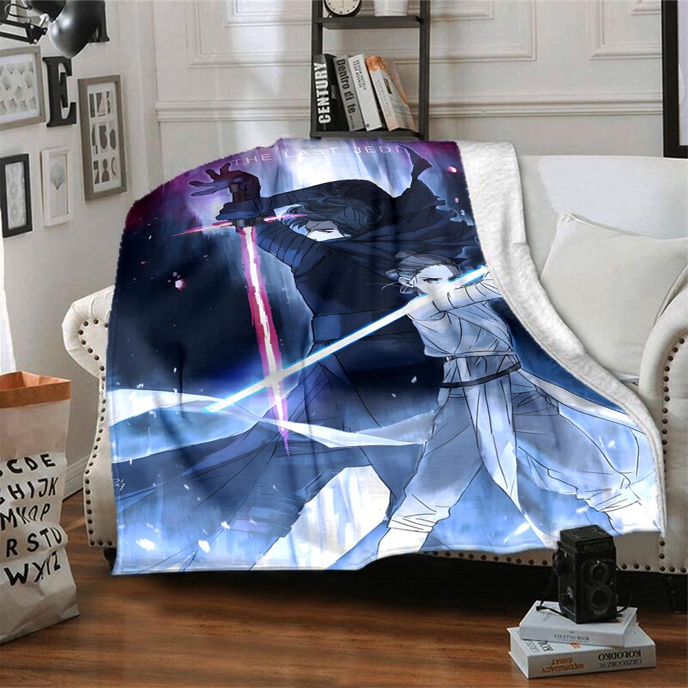 Star Wars Blanket Soft Warm Cozy Great for Office Livingroom Chair Four Seasons Multipurpose Modern Ideal Gift for Friends Family Couples Picnic
