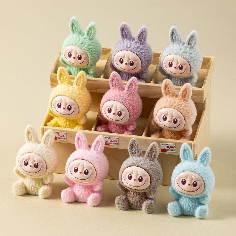 Plush Sitting Posture, Canvas, Desktop Accessories, Figurines, Car Console Decorations, Labubu Plush Toys
