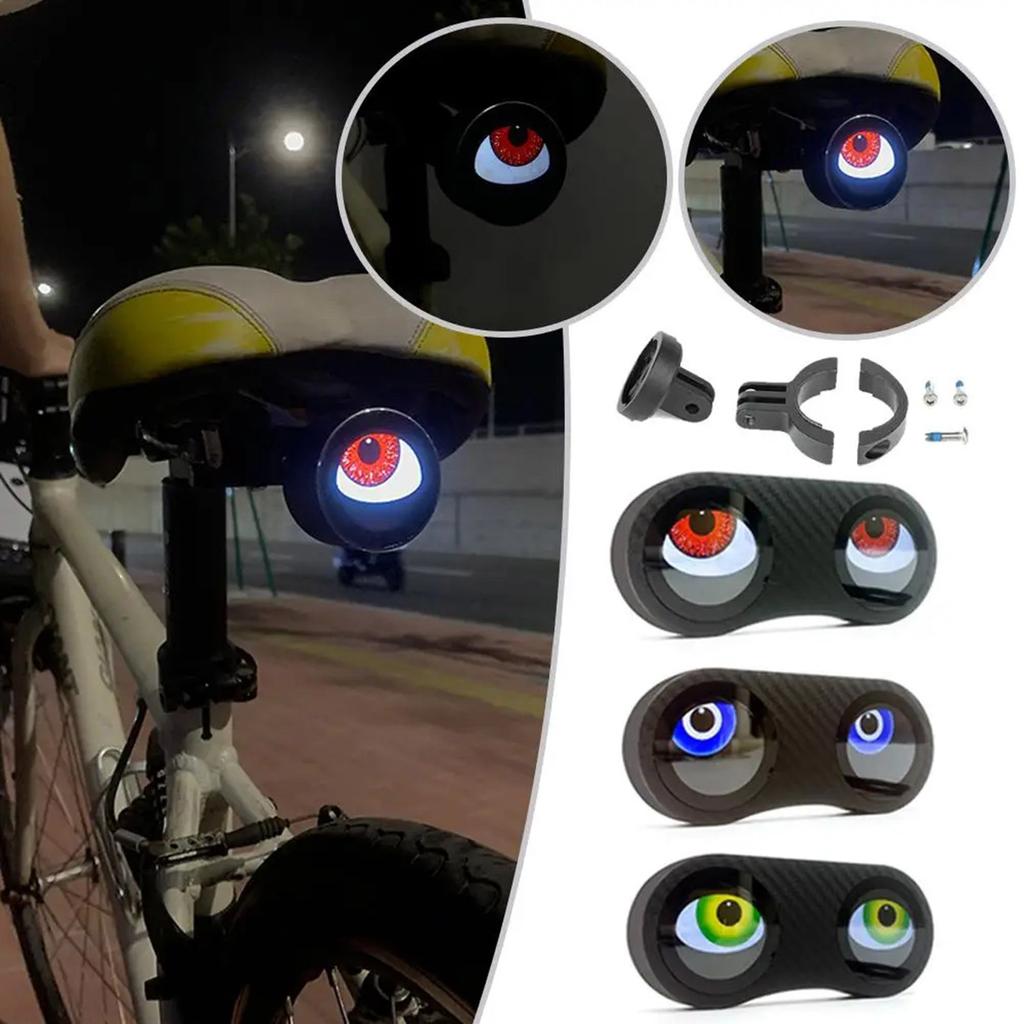 High Brightness Devil Eyes Bicycles Rear Light Programmable Bike Tail Lamp Dynamic LED Bicycles Tail Light Enduring