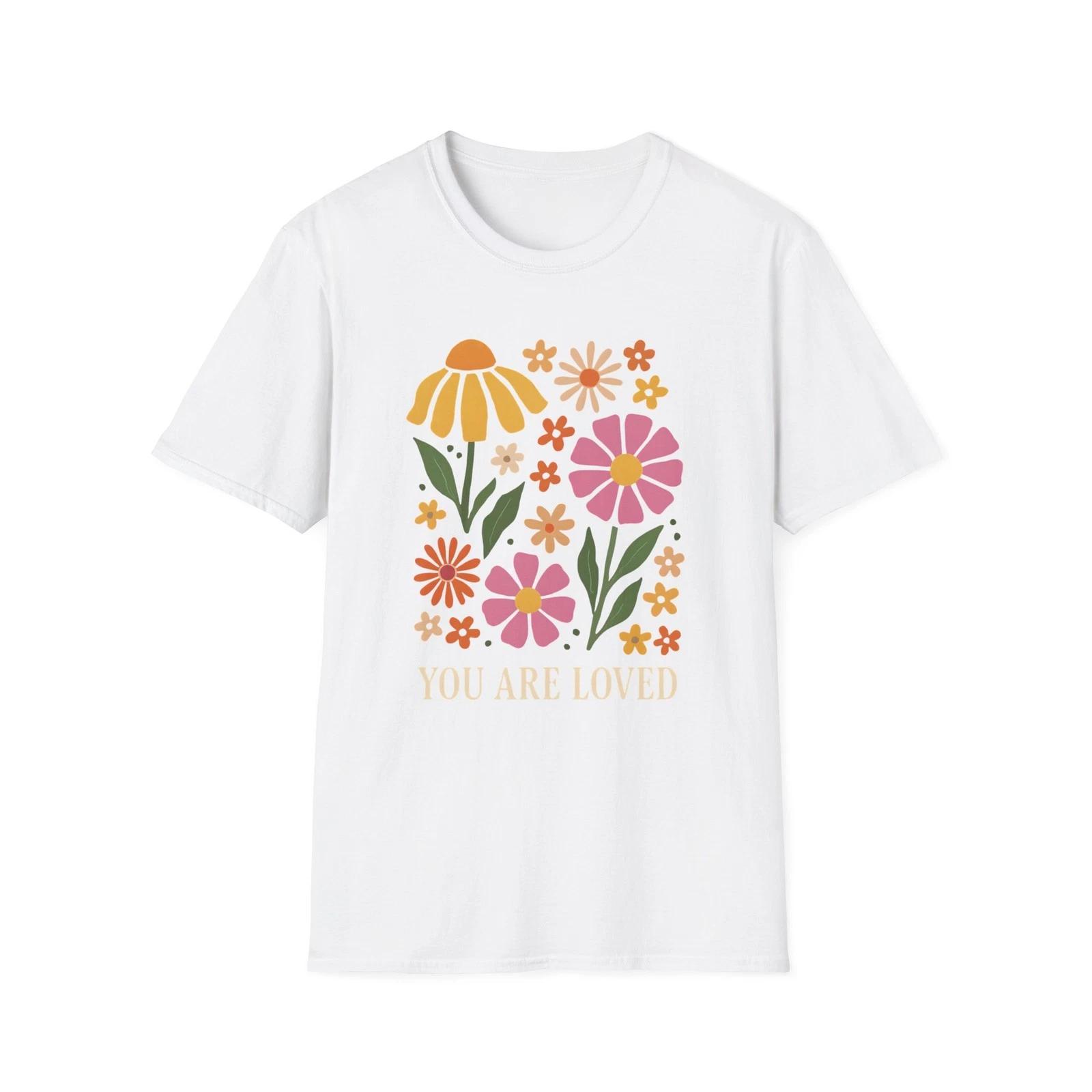 Popular Floral Design Unisex Softstyle T-Shirt 4XL