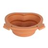 600ml Zusammenfaltbarer Hundenapf Braun Langlebig Multifunktional Faltbar Tragbarer Hundenapf für Wandern Camping