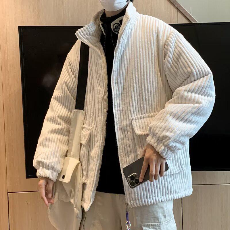 Trendy Men's Japanese Retro Corduroy Jacket - Cool, Casual Streetwear for Autumn and Winter