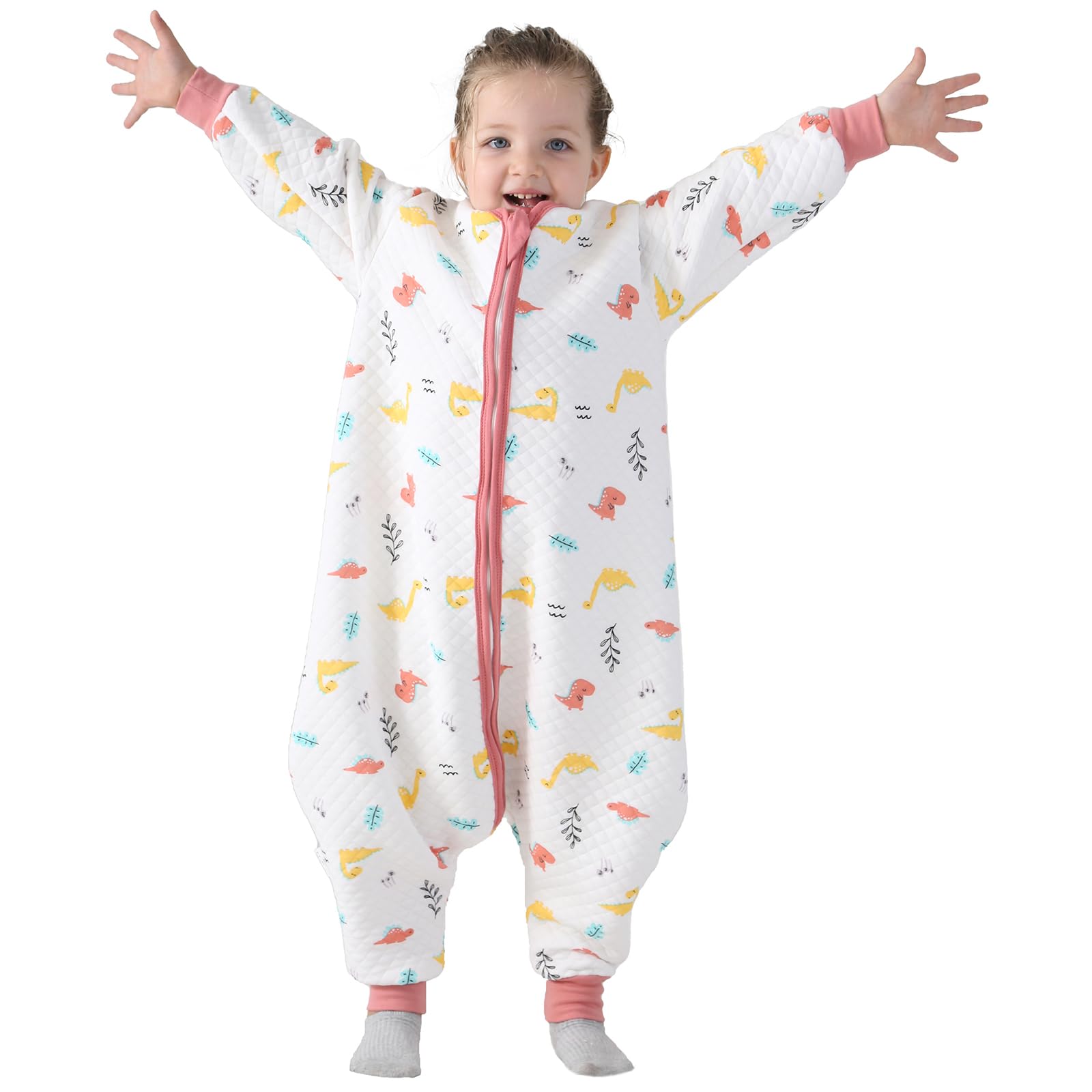 

Miipat Baby с Keeps Baby Двойной Легко Надевать и Снимать Длинная Пижама для и Зимы Размер L Слип, Осень/Зима, 100% Хлопок, Мягкий, Ступни, Теплый, розовый