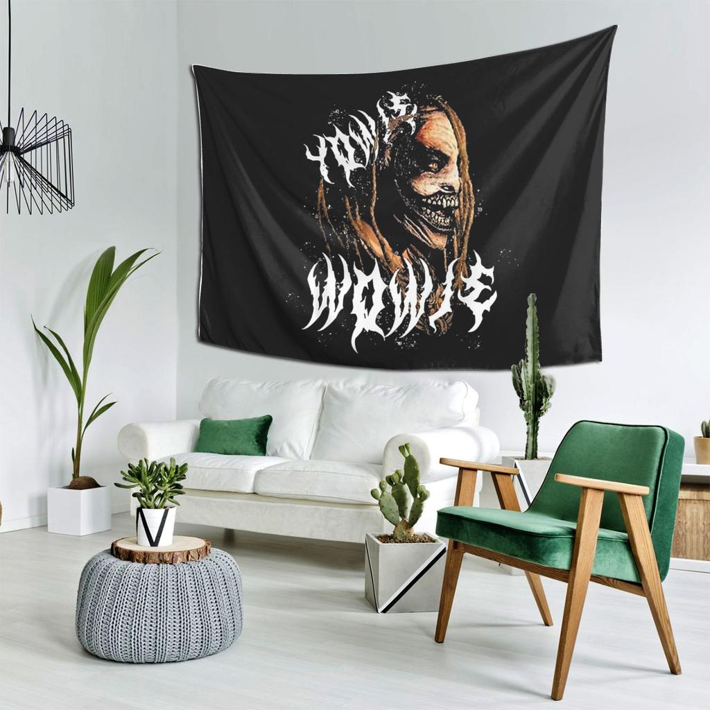 Bray Wyatt The Fiend Tapestry Decoration Art Aesthetic Tapestries for Living Room Bedroom Home Wall Cloth Wall Hanging