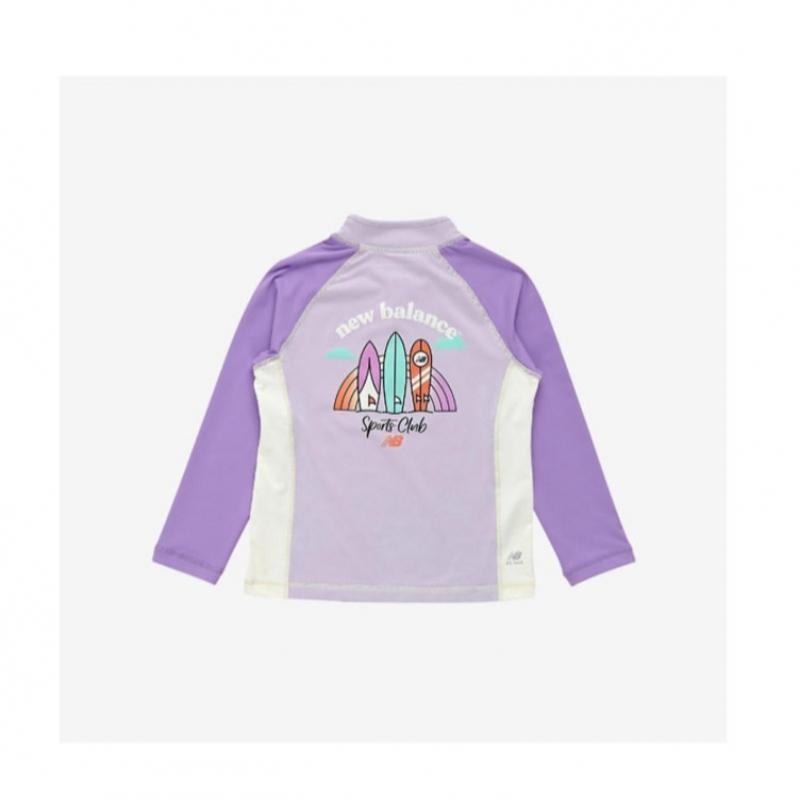 New Balance Kids Long Sleeve Rashguard Half Zip Up Nk9re2103u 88 Swimsuit Set