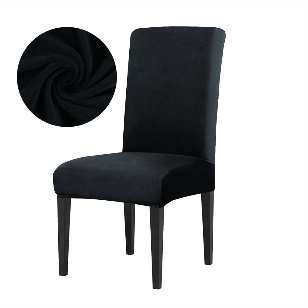 4/8Pcs Velvet Fabric Chair Cover Super Soft Parsons Chair Covers For Dining Room Luxurious Office Seat Cases Stretch For Banquet