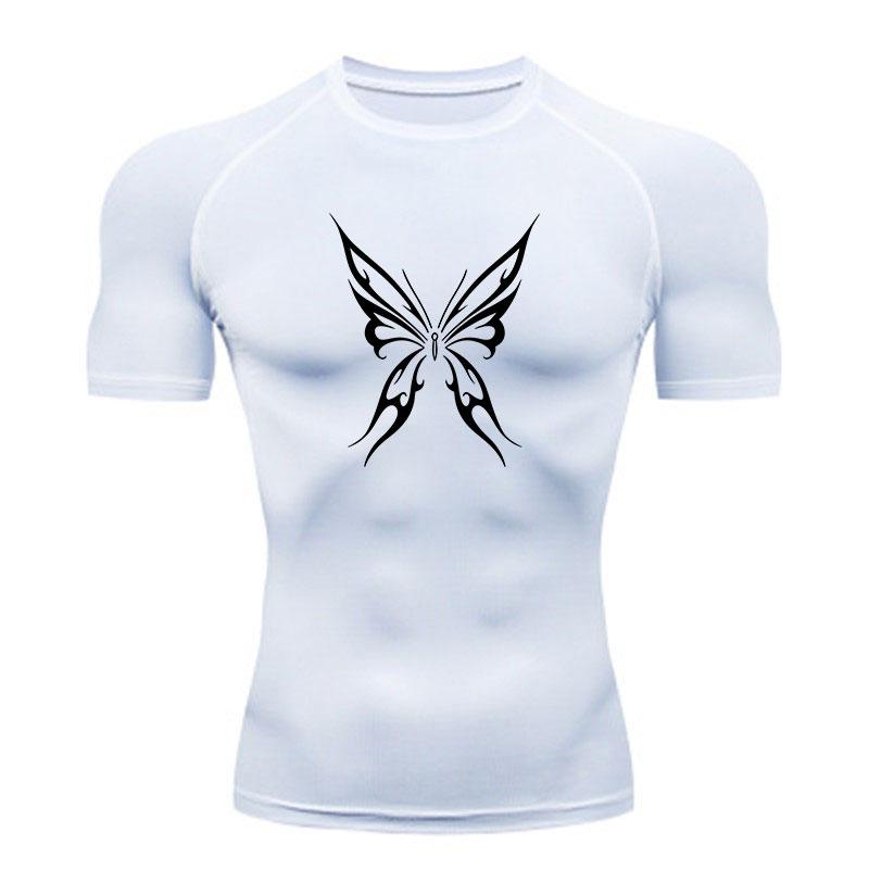 Men's Compression Athletic Workout T-Shirt, Stylish Tribal B