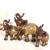 Resin Lucky Elephant Home Decor Set - Style Ornament Wedding Gift Office Or Living Room Display