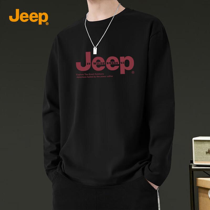 JEEP Men s Pure Cotton Long-Sleeve T-Shirt L