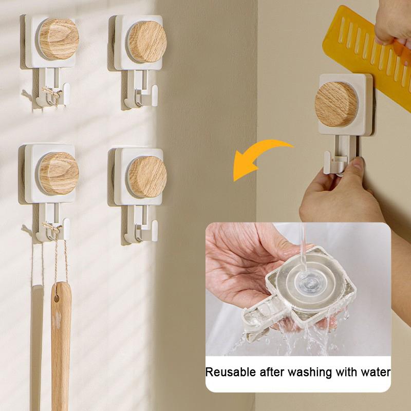 1/2pcs Suction Cup Hooks Powerful Vacuum Key Clothes Hanger Hook Wall Kitchen Bathroom Robe Coat Towel Organizer Holder Hook