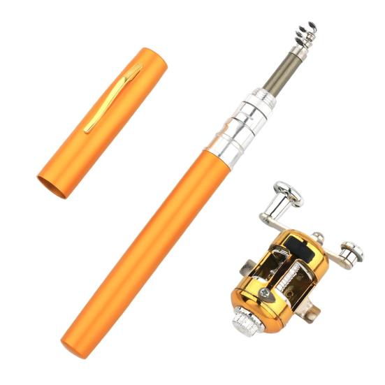 1 Set Fishing Pole Reel High Durability Abrasion Resistant Replacement Strong Load-bearing Pen Fishing Rod Reel for Angling