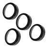 4PCS Coffee Dosing Rings Aluminum Safe Magnetic Coffee Portafilter Funnel for Home and Office Black 53mm   2.09in