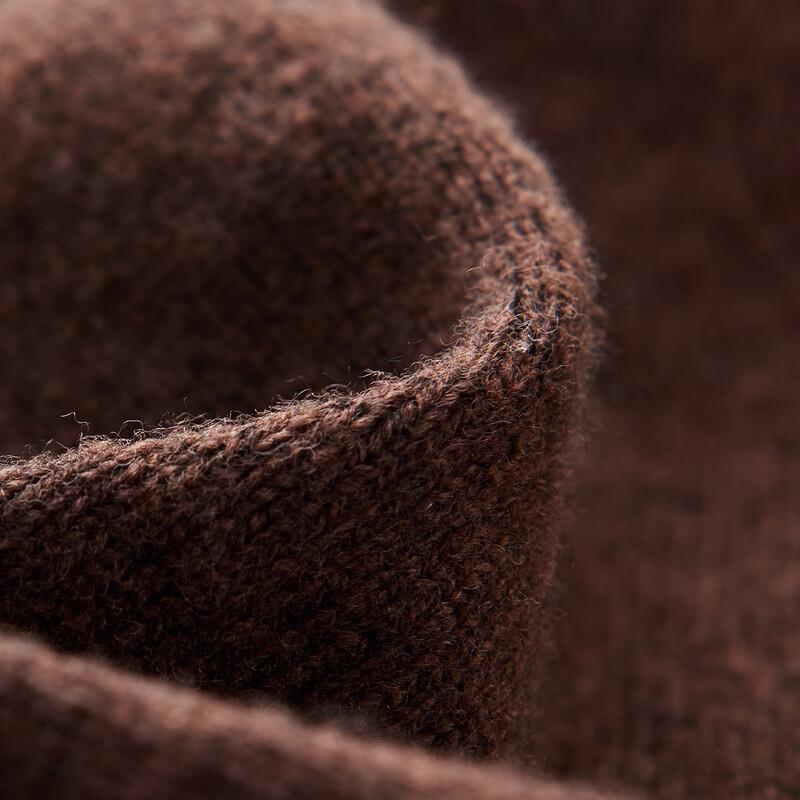 TUHUANG Women's Pure Wool Knitted Shirt Collar Sweater