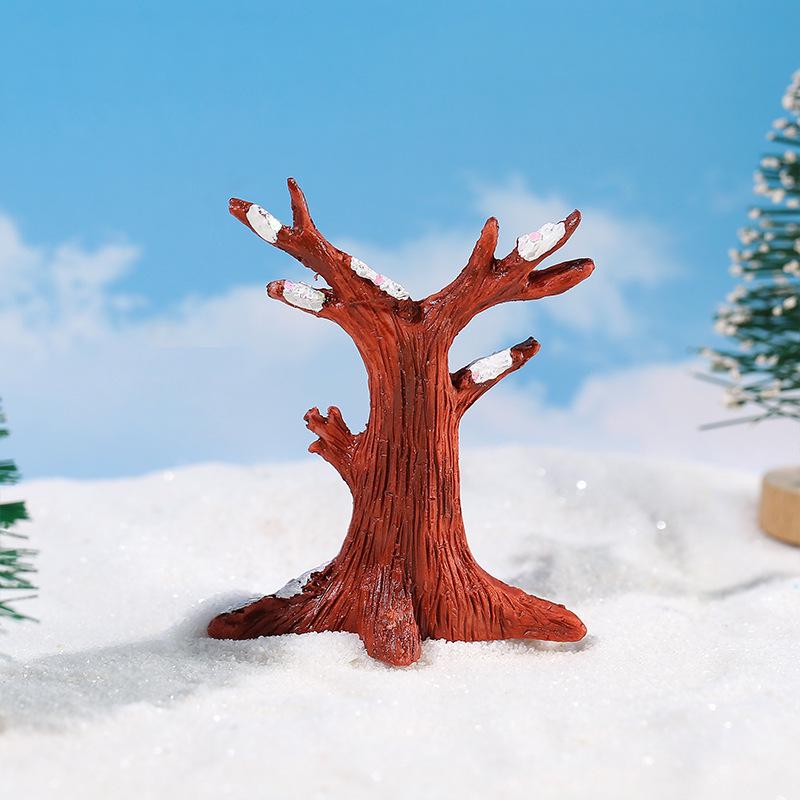Christmas Tree Micro Landscape with Snowflake Ornaments - Zakka Accessories
