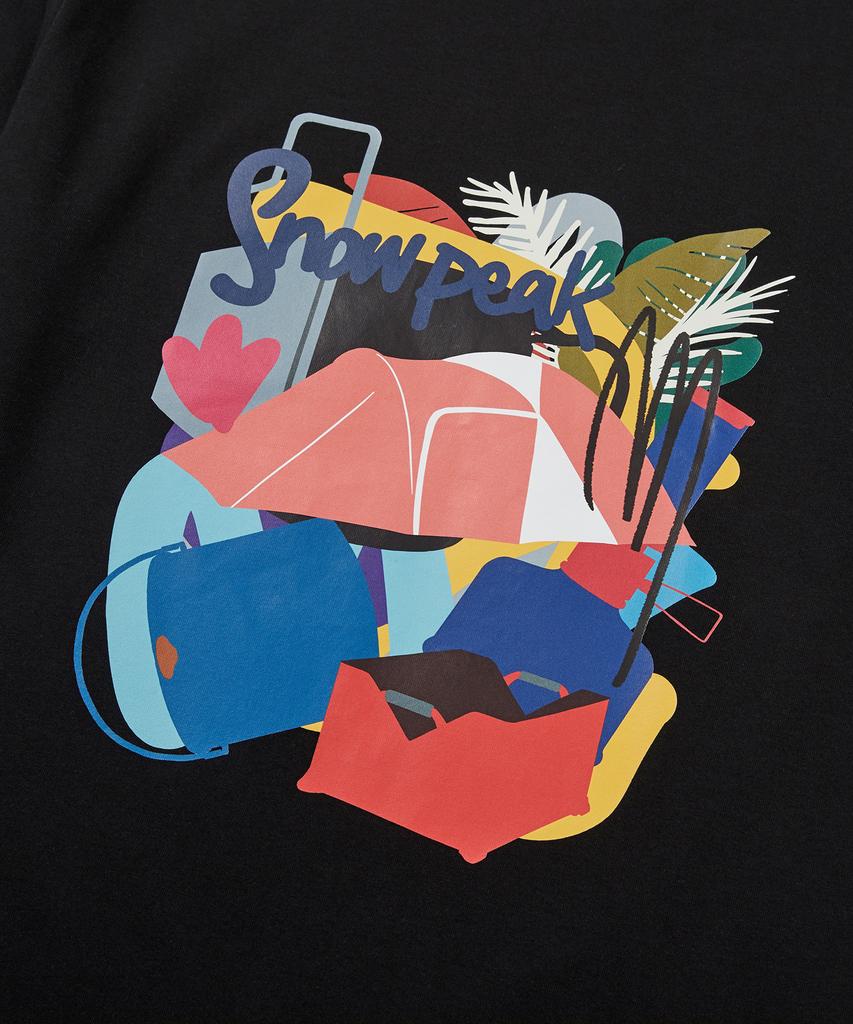 SNOWPEAK APPAREL [Snow Peak X Sung Nak-Jin] Graphic Short Sleeve T-Shirt Black (S24Mmfts86)