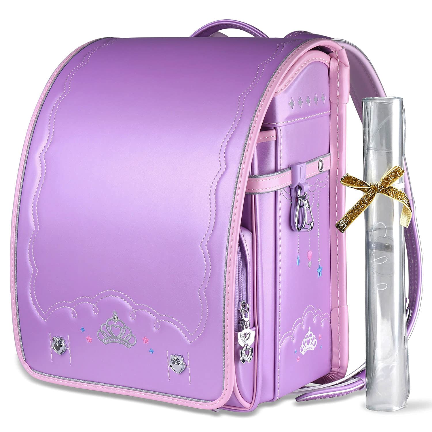 

последний популярный милый школьный рюкзак для роскошной принцессы и жемчужины-короны в 6 цветах [Кулон] Девочки Кулона/последний дизайн/глянцевая ткань/прочный