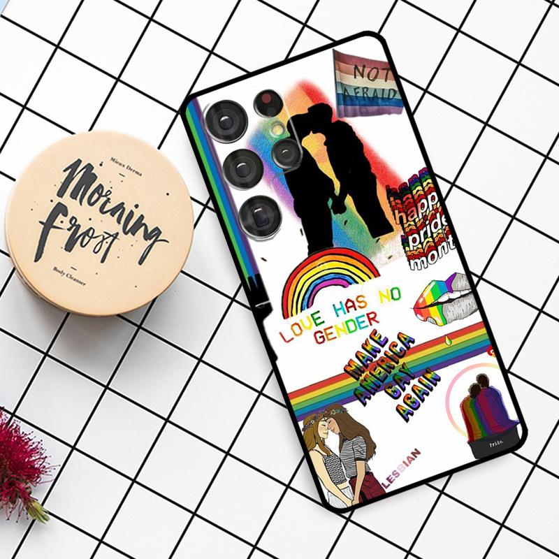 Gay Lesbian LGBT Rainbow Pride Case For Samsung Galaxy S25 Ultra S20 S21 S22 S23 S24 Ultra S9 S10 Plus S25 FE Phone Cover