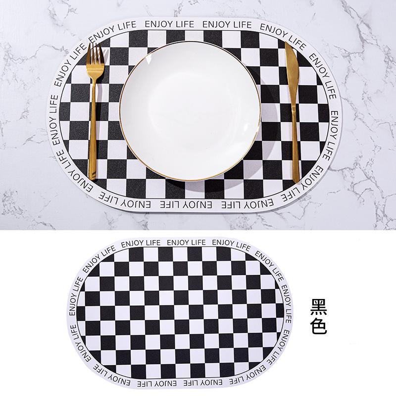 Leather Placemat, Heat Insulation, Anti-scalding, Waterproof and Oil-proof Cushion, Western Food Mat, Coaster, Plate Mat, Pot Mat, Plate Checkerboard