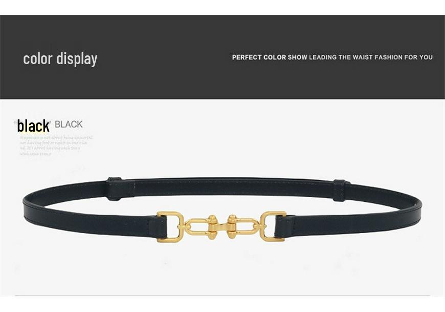 Women's Genuine Leather Retro Skirt Belt - 2023 High-End Design for Sweaters & Outerwear.
