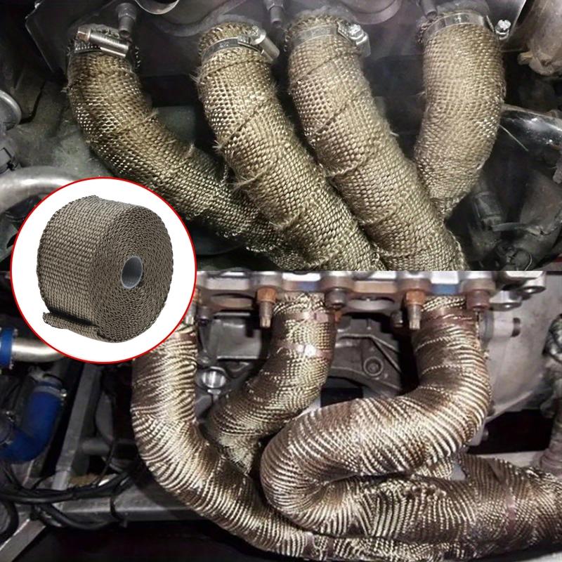 Exhaust Heat Insulation Wrap Tape 5m x 5cm High Performance Fiberglass High Temp for Street Bike Exhaust Pipe Heat Reduction