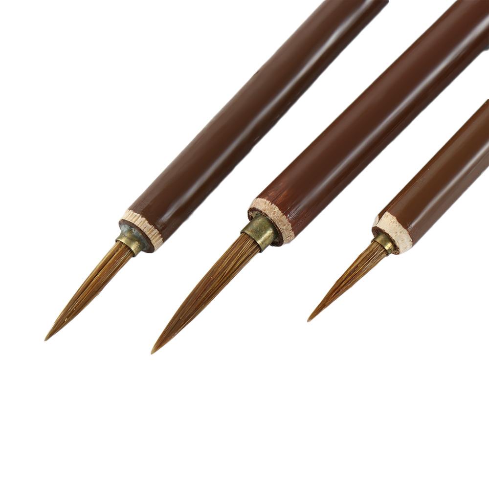 3pcs/set Oil Painting Weasel Hair Art Calligraphy Brush Paint Brush Hook Line Pen Brush Pen