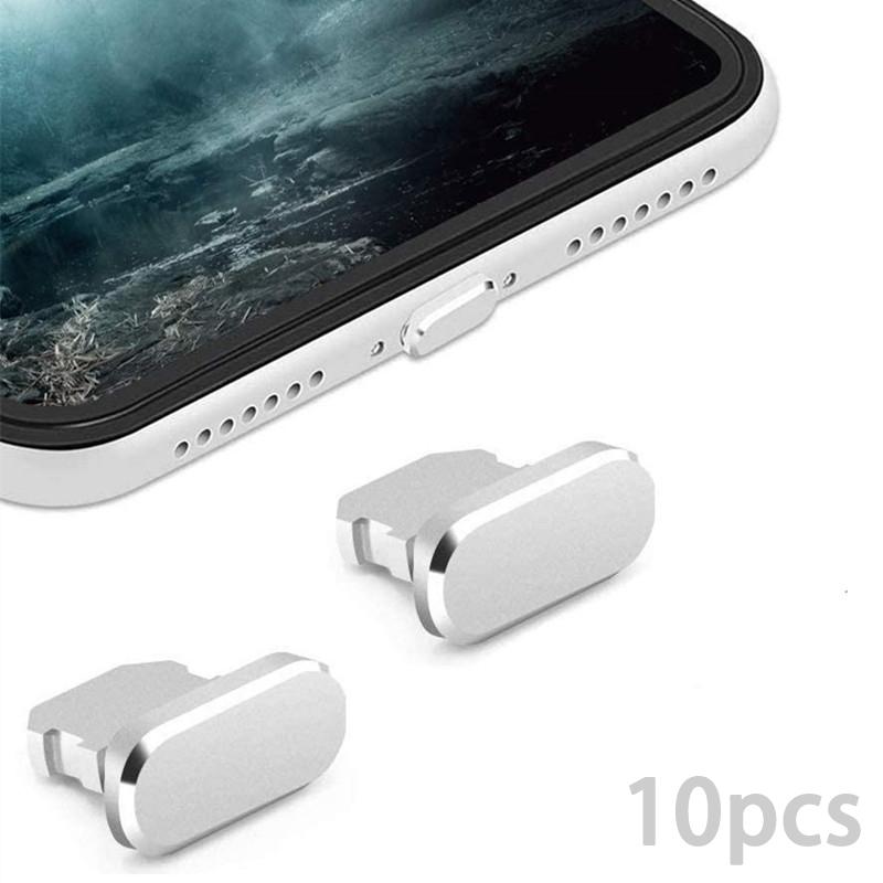 2-10pcs Luxury Metal Phone Dust Plug Anti-dust Charging Port Protector for iOS Apple IPhone IPad Airpods Dustproof Cover Stopper