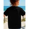 Girls German Slogan Print Crewneck Short Sleeve Tee