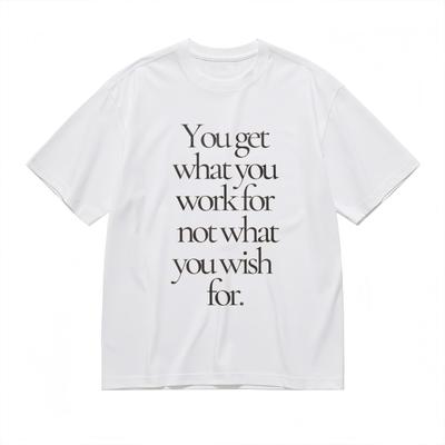Women's T-Shirt Mens Womens Tees Top With Inspirational Quote Graphic Unisex White 100% Cotton Tops
