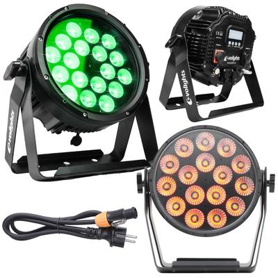 Evolights Glacier 18 Reflektor Par Zewnętrzne Oświetlenie Sceniczne Dekoracja Światłem 18X12W Rgbwa-Uv Ip65