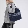Large Capacity Denim Bag Women's Shoulder Bag Letters Tote Bag
