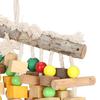 Hanging Chewing Toy Multicolored Natural Wooden Bird Tearing Blocks for Large  