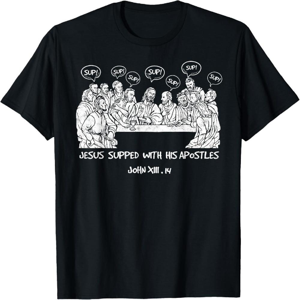 

Funny Jesus with Apostles Christian Joke Religious Humor T-Shirt XXXXXL чорний
