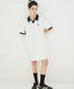 Awesome Studio Waffle Collar Contrast Dress Ivory