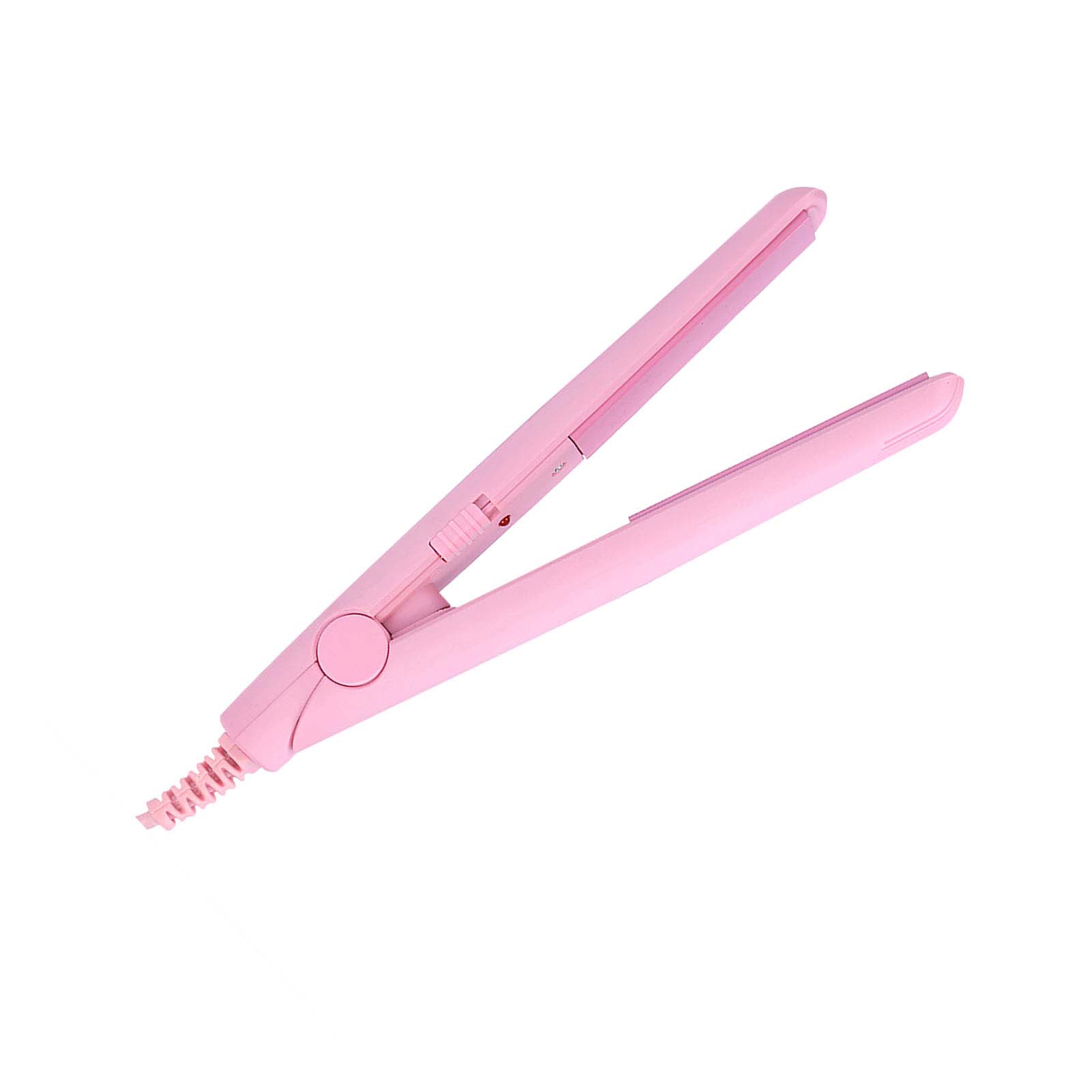 

2 в 1 Мини-выпрямитель для волос Керамические турмалиновые пластины Красота нагревательные плоские бигуди розовый US PLUG розовый