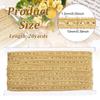 20yards Filigree Polyester Lace Trim Piping Strips for Home Textile Decoration Golden 3/8 Inch(10mm)