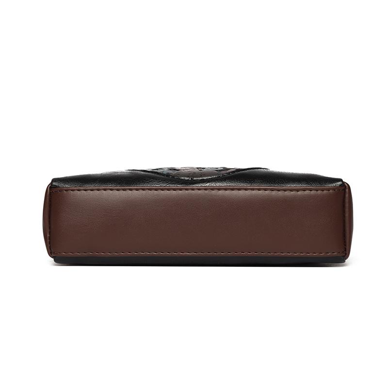 Borsa a Spalla Vintage Borsa per Madre di Mezza Età Donna Multistrato Grande Capacità Borsa a Tracolla Goffrata