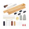 Pack of 26 Leather Punching Implements for Bookbinding Crafting with Wooden Labels and Templates
